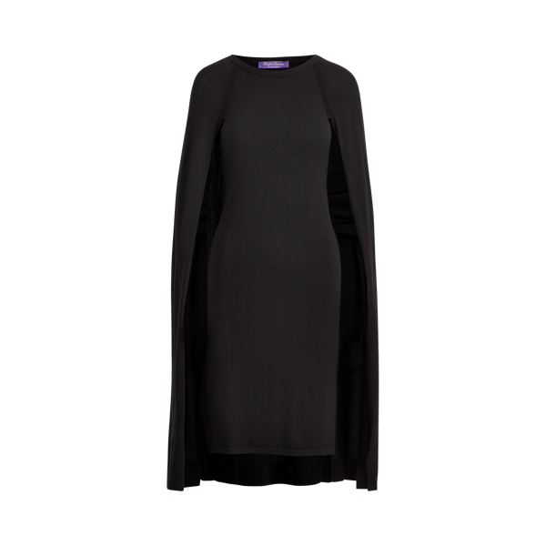 Robe cape en laine de mérinos