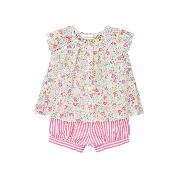 BABIES PUFF SLEEVE TOP AND BLOOMER SET THE JEWELLERY PALACE