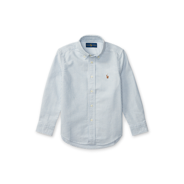 폴로 랄프로렌 남아용 셔츠 Polo Ralph Lauren Striped Cotton Oxford Shirt,Light Blue Stripe