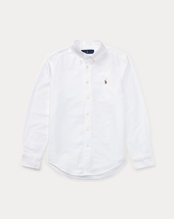 폴로 랄프로렌 보이즈 셔츠 Polo Ralph Lauren Cotton Oxford Shirt,White