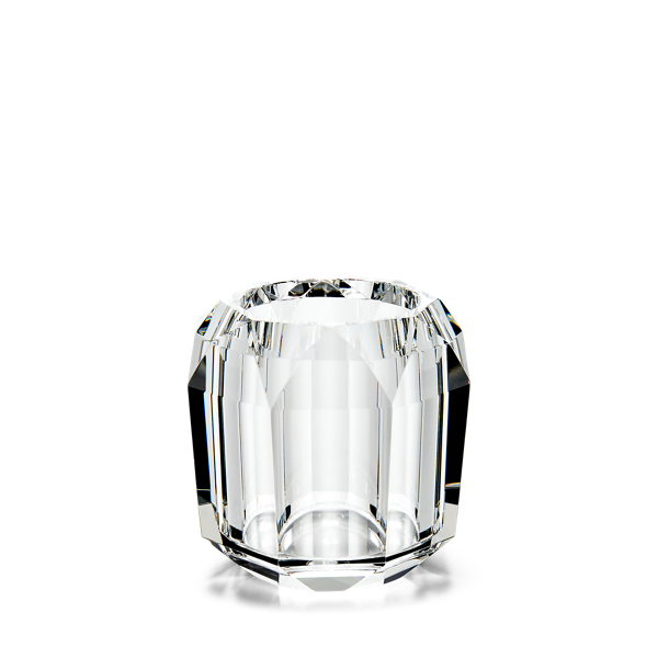 Bougeoir Leigh cristal à facettes