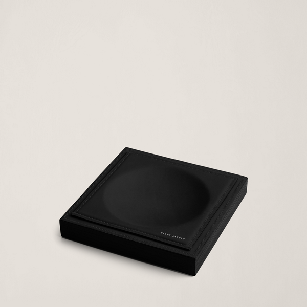 Vide-poche Brennan en cuir et teck