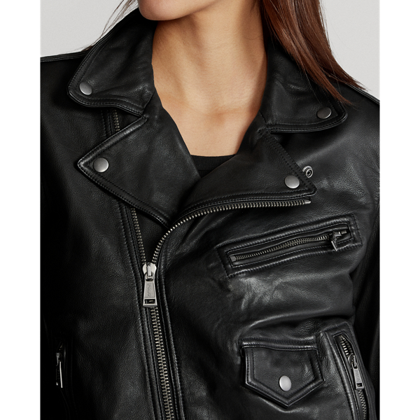 womens ralph lauren leather jacket