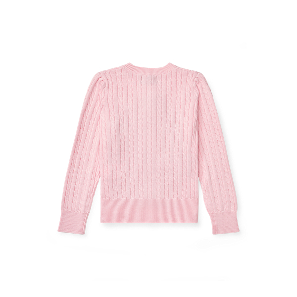 Polo Ralph Lauren Mini-cable Cotton Cardigan In Warm White