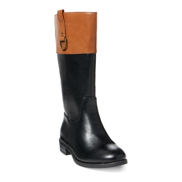 ralph lauren two tone riding boots