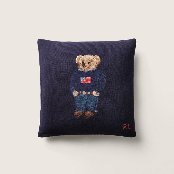 Polo Bear Wool Throw Pillow | Ralph 