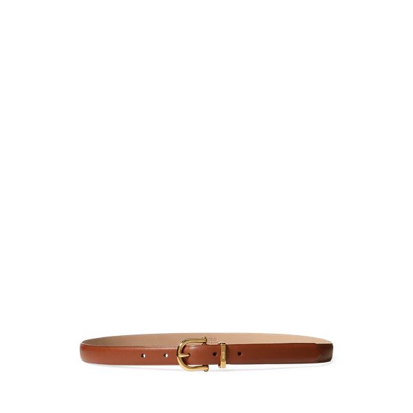 Ceinture fine en cuir nappa