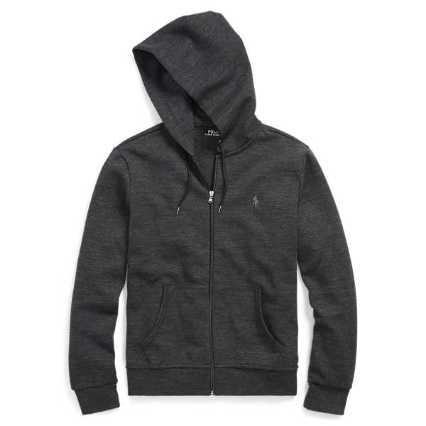 double knit full zip hoodie polo