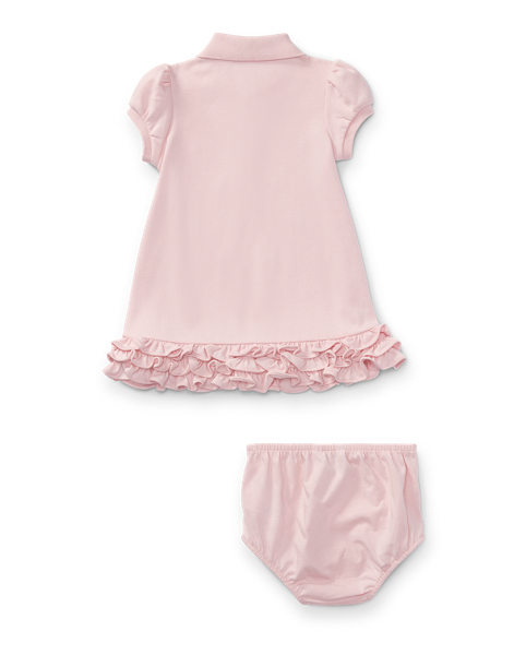 Baby Girl Ruffled Polo Dress & Bloomer 2
