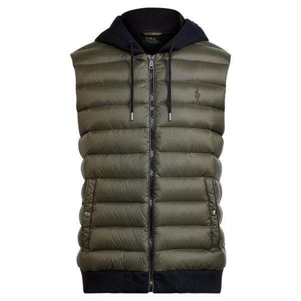 ralph lauren down panel double knit vest