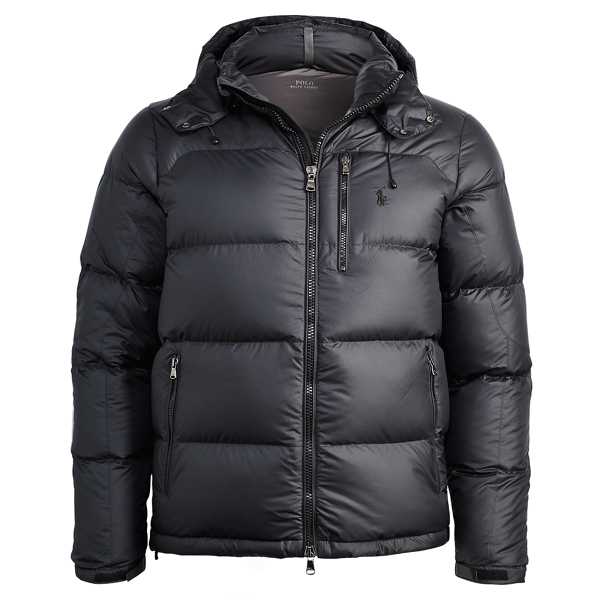 quilted ripstop down jacket polo