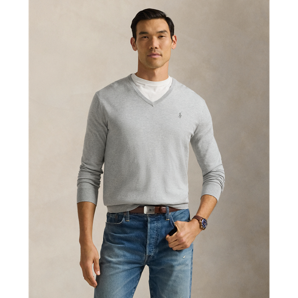 Knit from soft, breathable cotton, this lightweight sweater is a year-round layering piece.