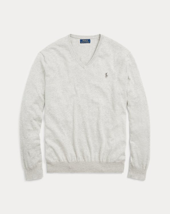 Slim Fit Cotton V-Neck Sweater