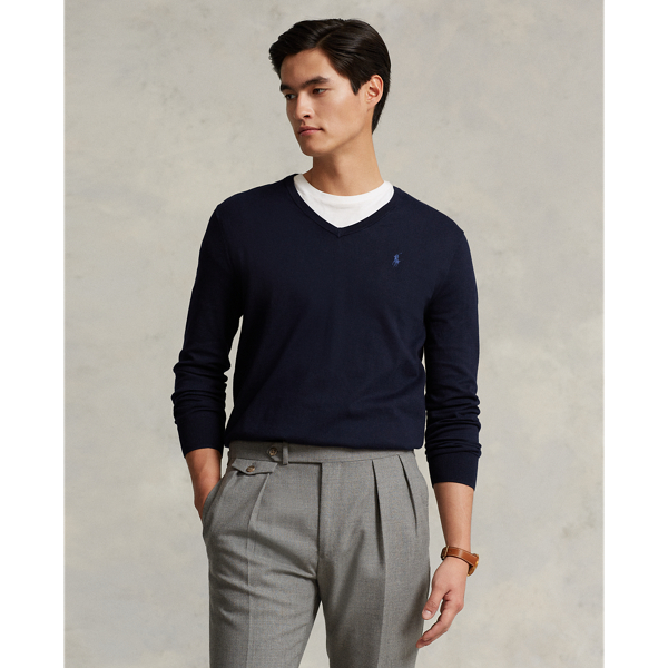 Polo Ralph Lauren Slim fit katoenen trui met V-hals 1