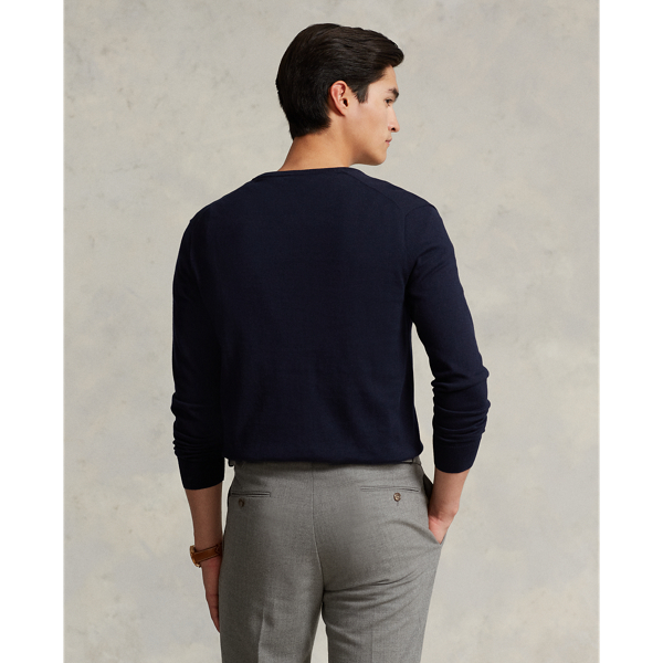 Polo Ralph Lauren Slim fit katoenen trui met V-hals 5