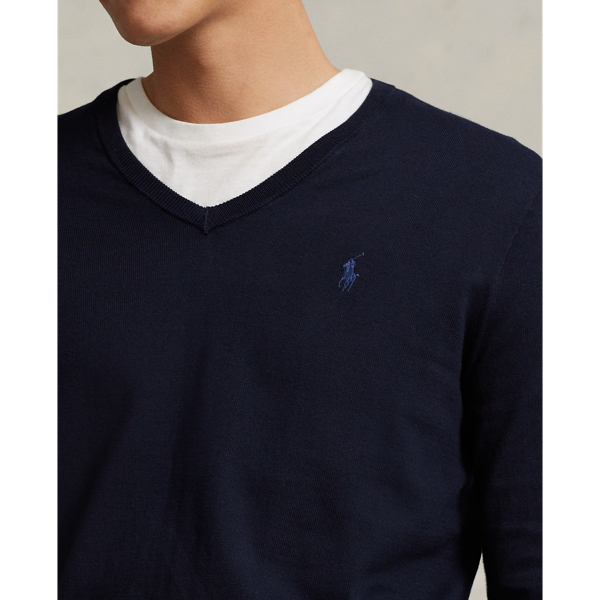 Polo Ralph Lauren Slim fit katoenen trui met V-hals 6