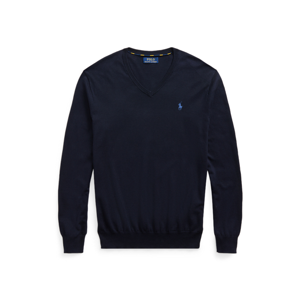 Slim Fit Cotton V-Neck Sweater