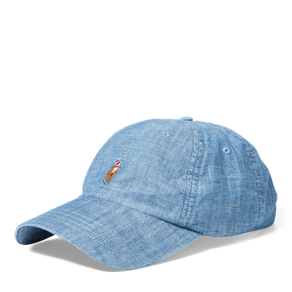 chambray baseball cap