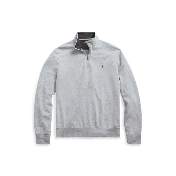 ralph lauren half zip jumper grey