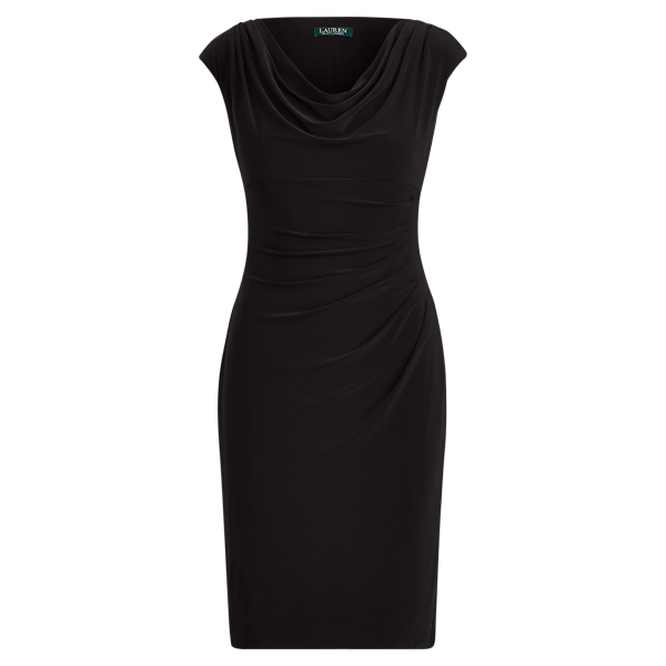 ralph lauren jersey cowl neck dress