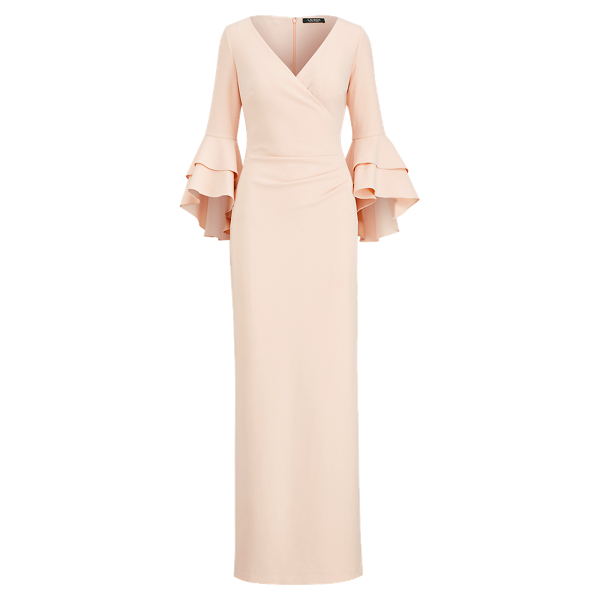 ralph lauren jersey bell sleeve gown