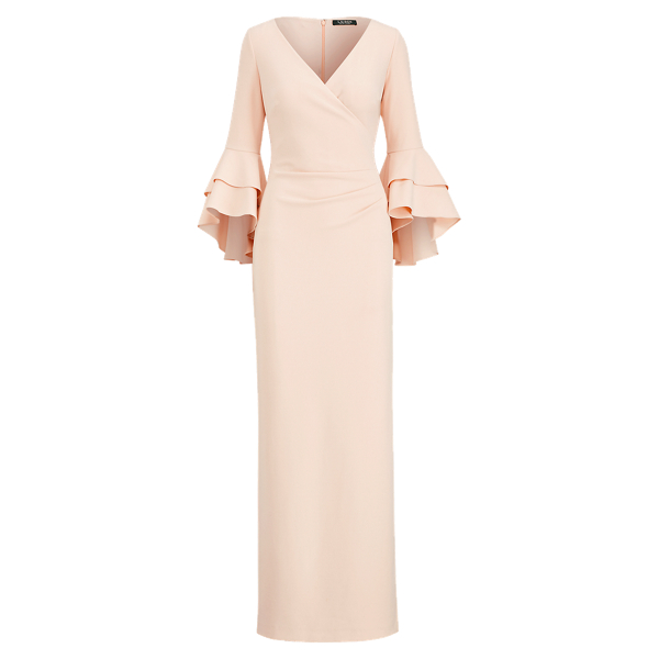 ralph lauren jersey bell sleeve gown