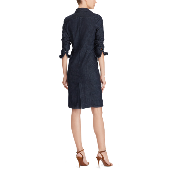 ralph lauren stretch denim shirtdress