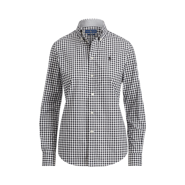 polo ralph lauren slim fit gingham poplin shirt