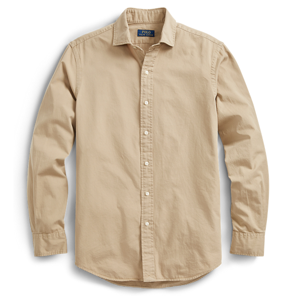 khaki ralph lauren polo shirt