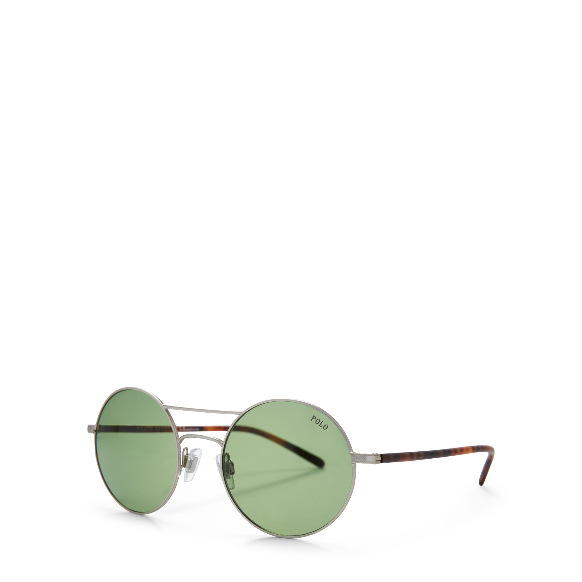Ralph Lauren Double-Bridge Round Sunglasses. 2