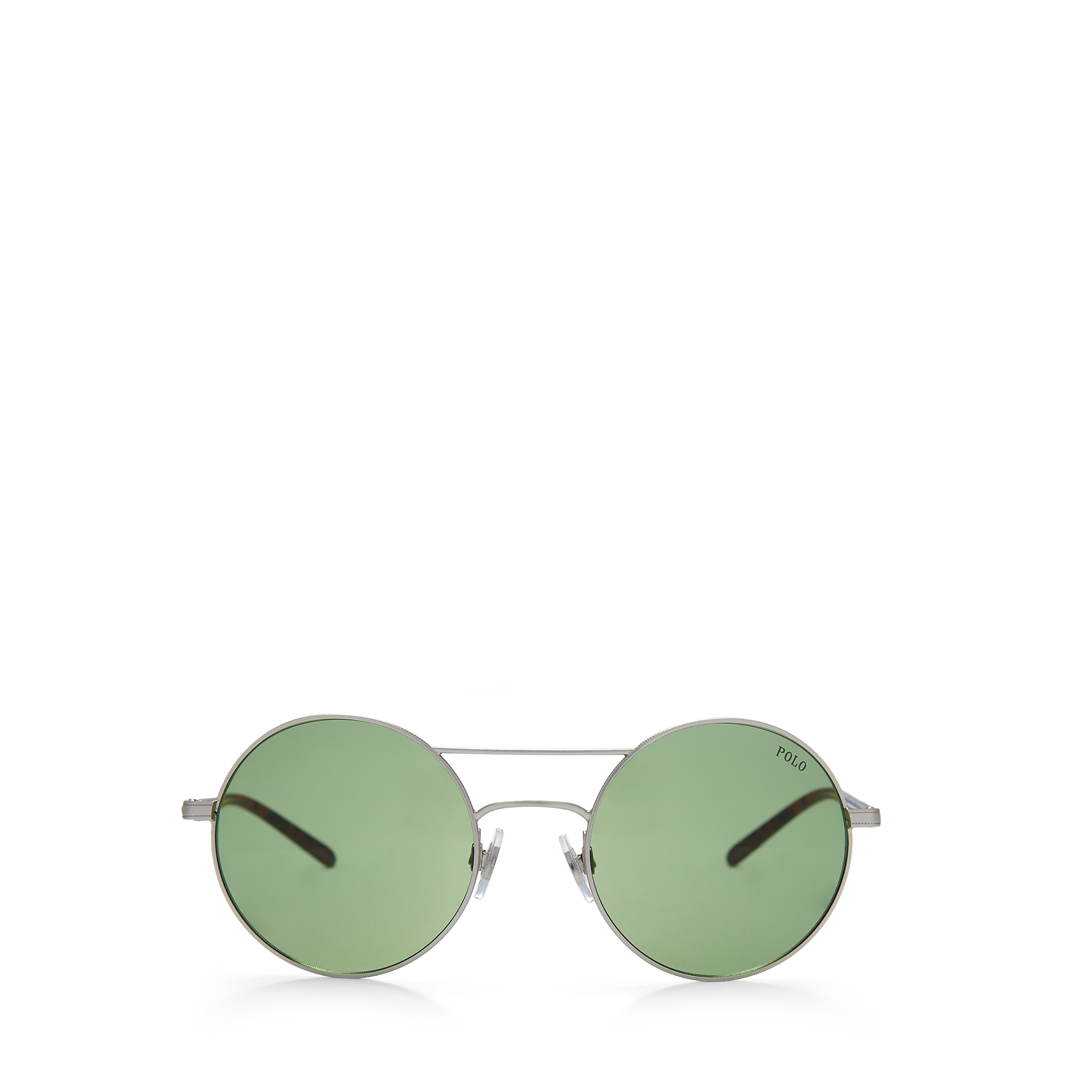 Ralph Lauren Double-Bridge Round Sunglasses. 1
