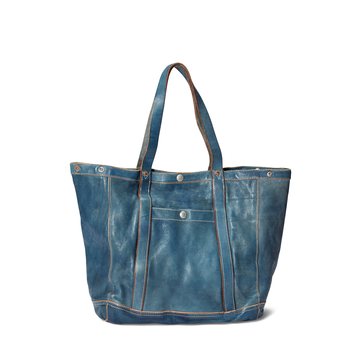 人気再入荷♪ 新品 Tote RRL MURPHY LEATHER Denim Indigo TOTE BAG