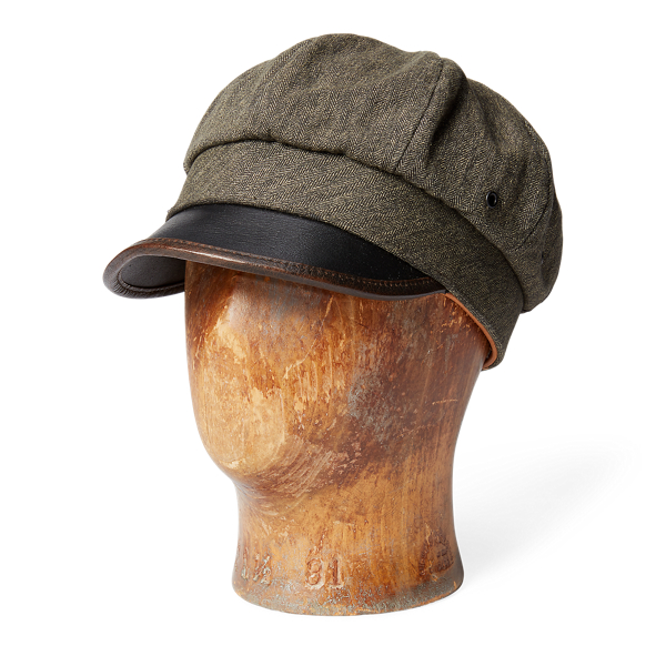 RRL LeatherTrim Motorcycle Cap 1