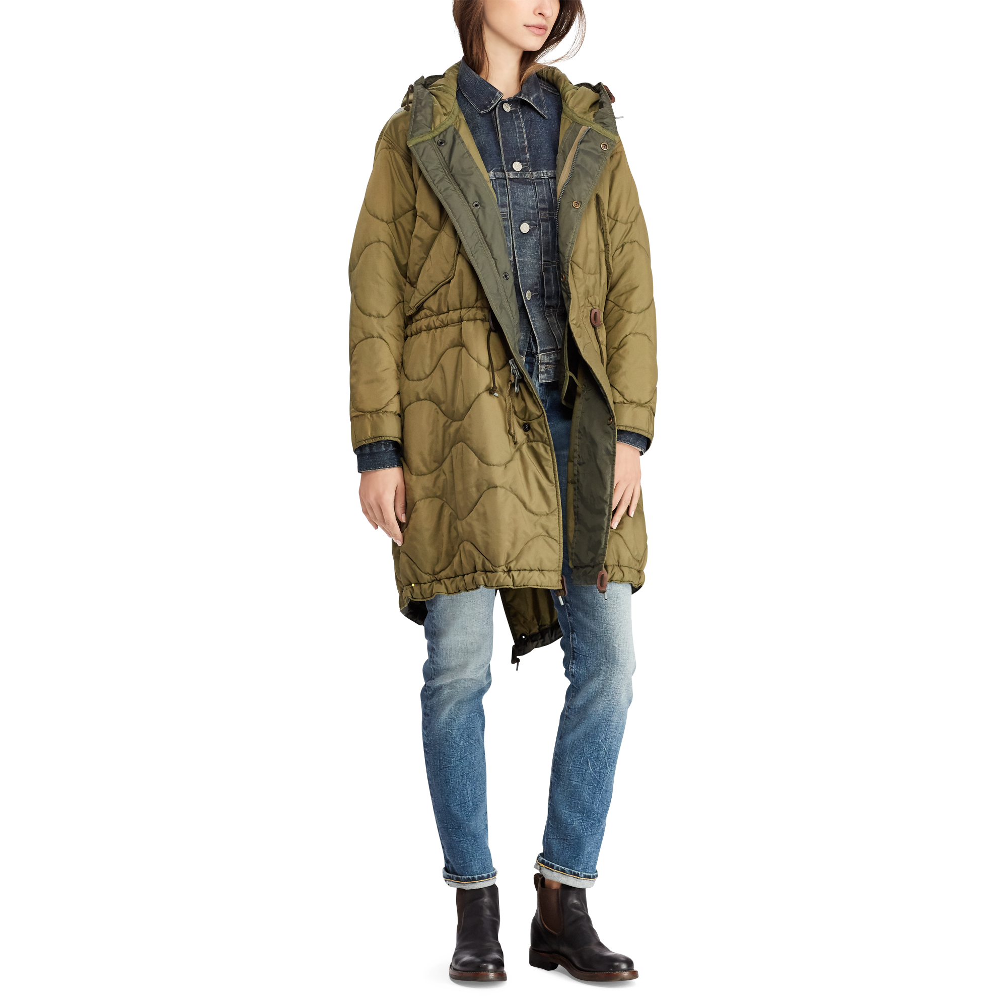 Ralph Lauren Quilted Fish-Tail Parka. 2