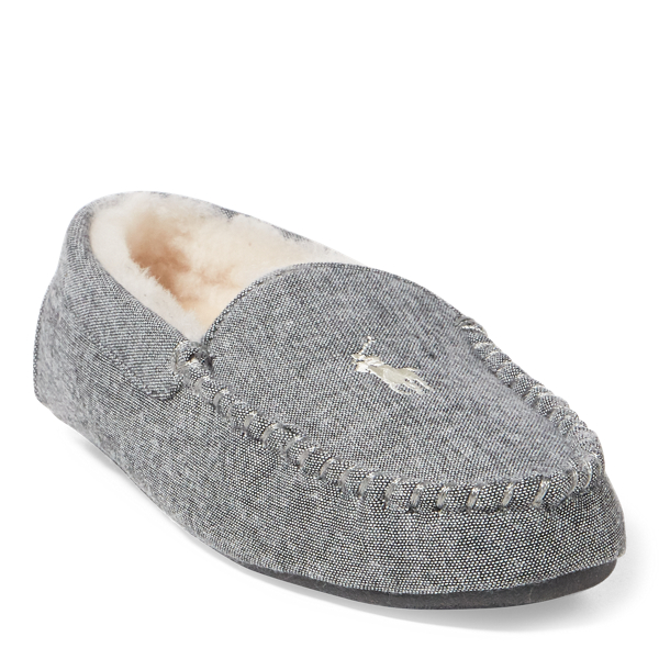polo bear moccasin slipper