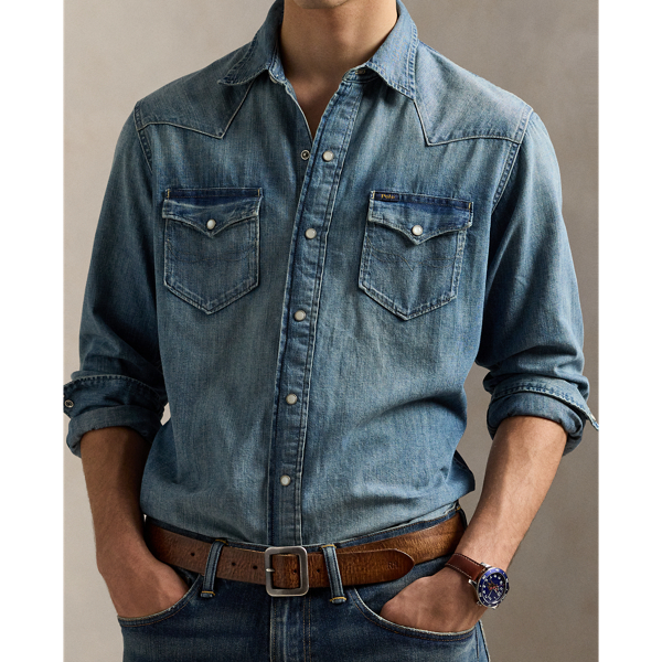 Polo Ralph Lauren Slub denim westernoverhemd 6