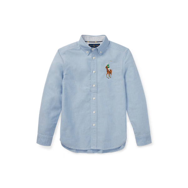 폴로 랄프로렌 보이즈 셔츠 Polo Ralph Lauren Big Pony Cotton Oxford Shirt,Blue