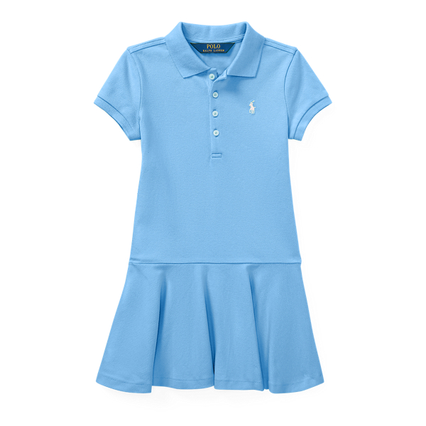 stretch mesh polo dress