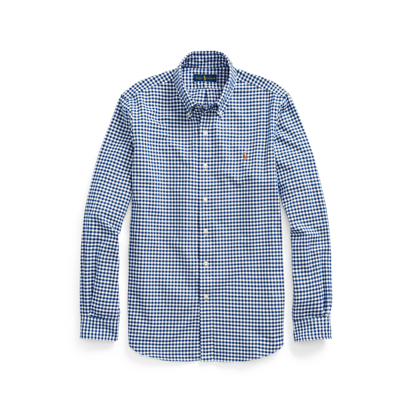 ralph lauren blue gingham shirt