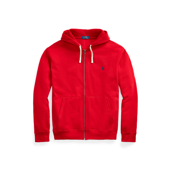 Shop Polo Ralph Lauren Fleece Full-zip Hoodie In Rl2000 Red