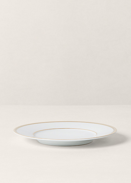 Shop Ralph Lauren Wilshire Salad Plate In Gold/white