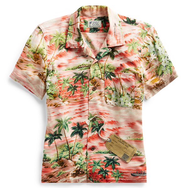 Hawaiian-Print Camp Shirt