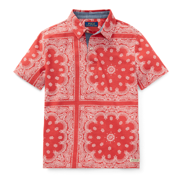 polo ralph lauren red bandana shirt