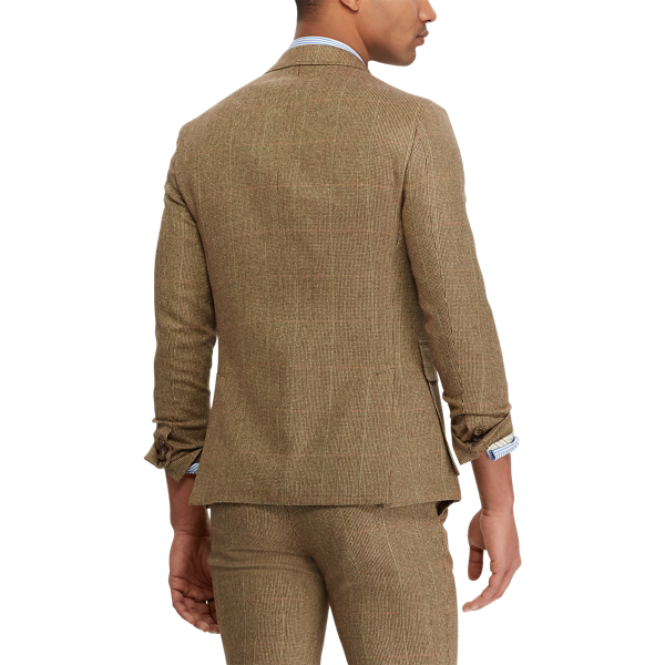 Blue Tick Weave Flannel Suit