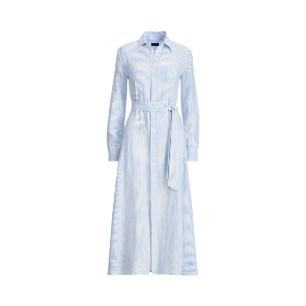 polo ralph lauren striped linen shirtdress