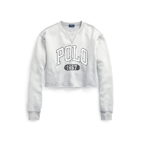Polo Cropped Fleece Sweatshirt