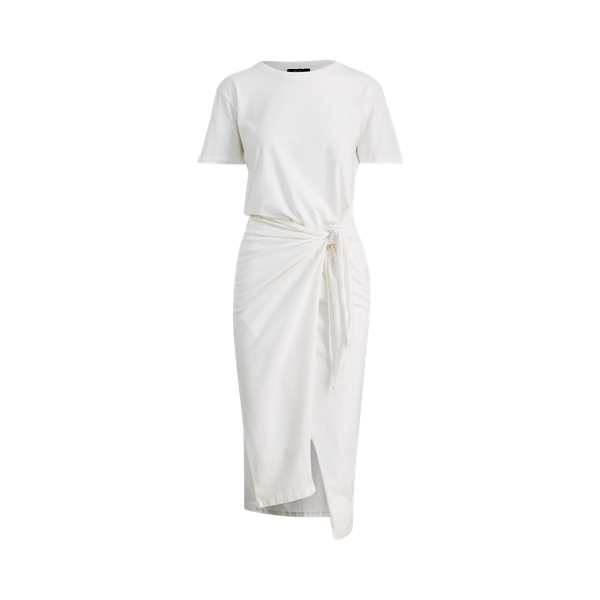 ralph lauren side tie jersey dress