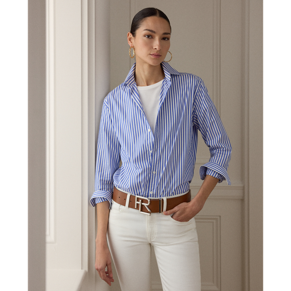 Ralph Lauren Collection Adrien katoenen overhemd met strepen 1
