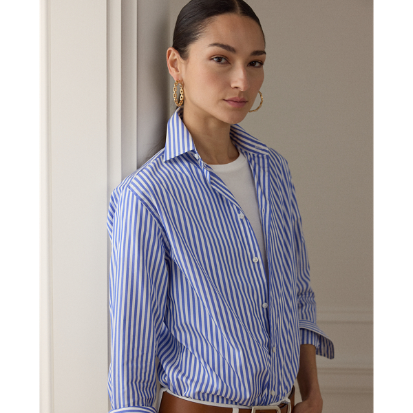 Ralph Lauren Collection Adrien katoenen overhemd met strepen 6