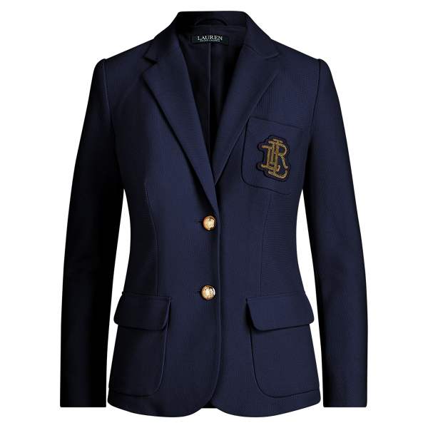 polo blazer with crest